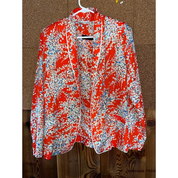Sacher Scarlet Roos Paris  floral red Jacket Size 1 (small) - Picture 2 of 5